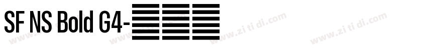 SF NS Bold G4字体转换